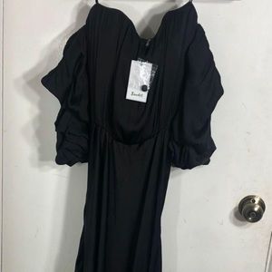 Bardot off the shoulder dress.